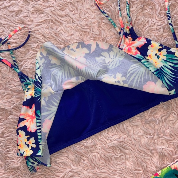 PINK BY VICTORIA'S SECRET TROPICAL PRINT CHEEKY BIKINI SET · SIZE M - Picture 3 of 5